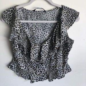 Zara leopard crop top
